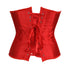 detqlles del corset bustier rojo